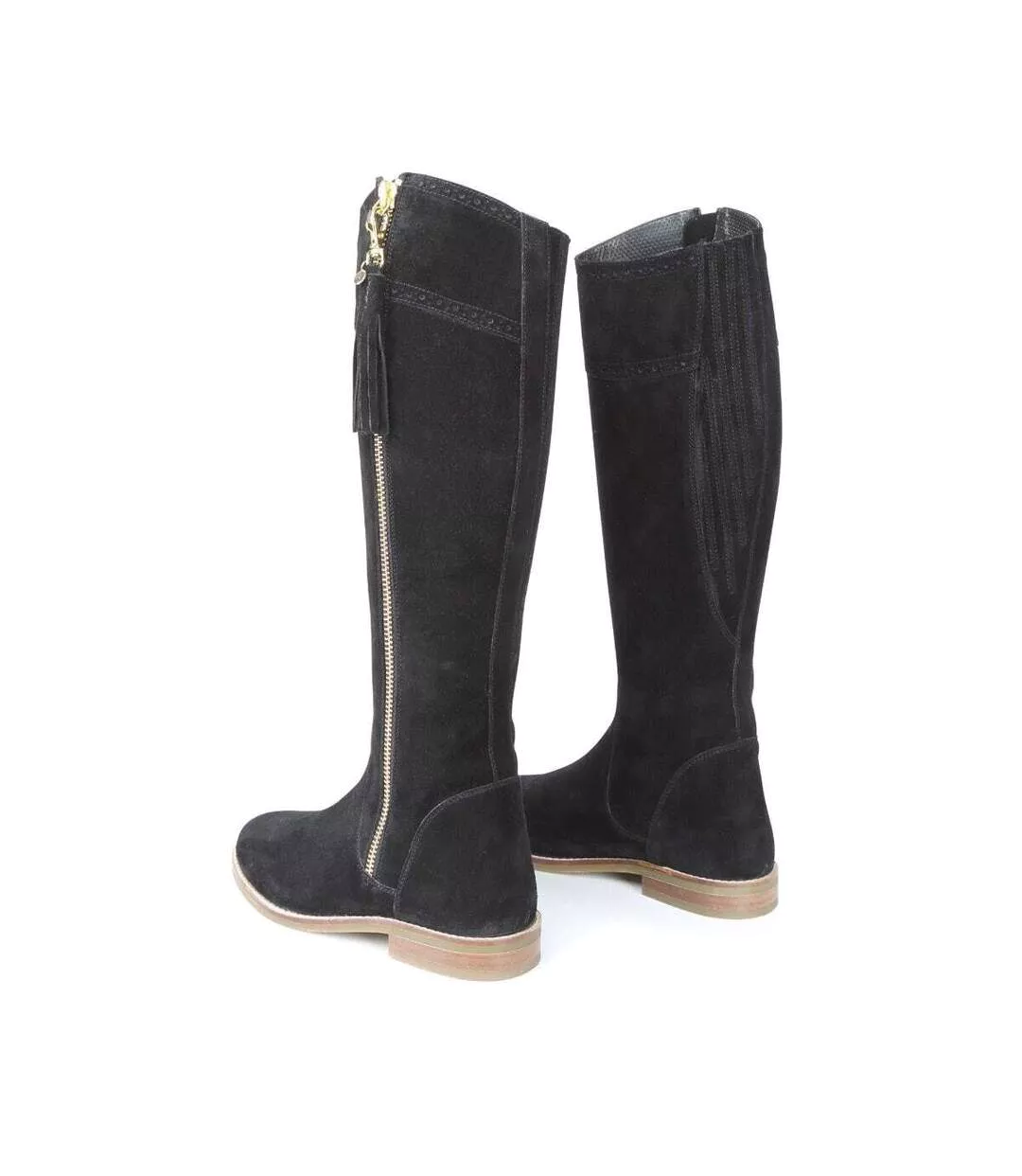 Womens/ladies Arabella Leather Long Boots Black Moretta-2