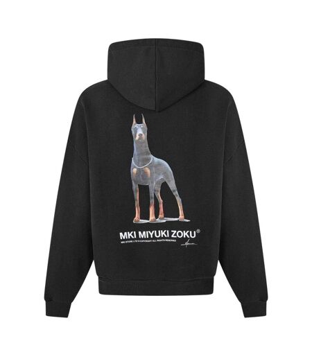 Mens Boxy Oversized Pullover Hoodie Black MKI MIYUKI ZOKU