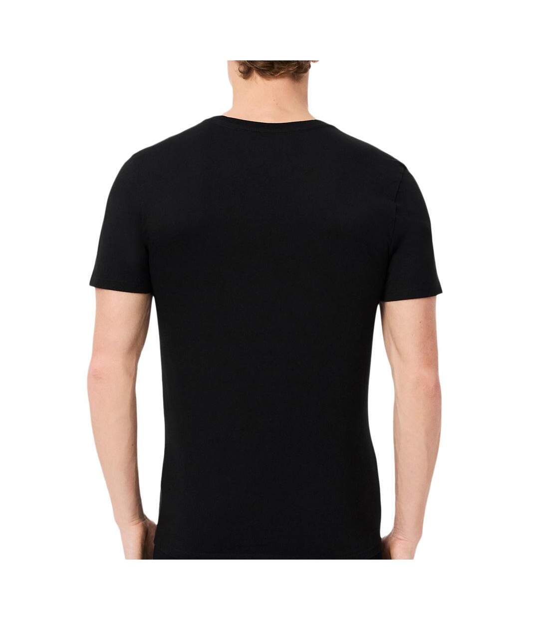 T-Shirt noir homme lacoste d'intérieur slim fit - l-2