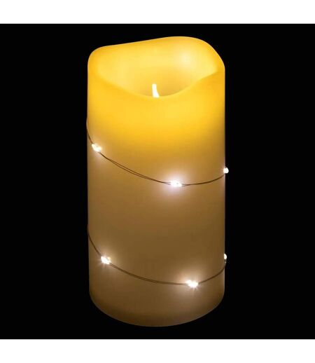Lot de 3 Bougies LED Copper 14cm Blanc Chaud