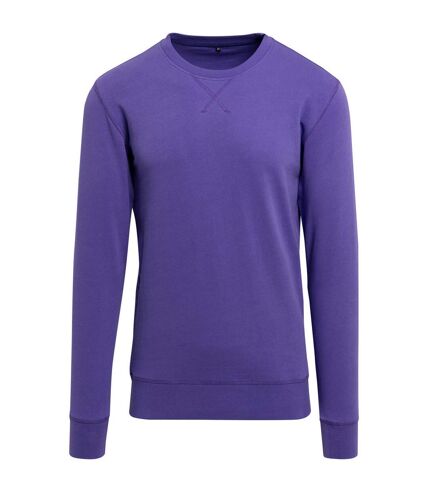 Mens plain light crewneck sweater ultra violet Build Your Brand