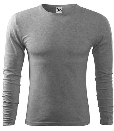T-shirt manches longues - Homme - MF119 - gris chiné foncé