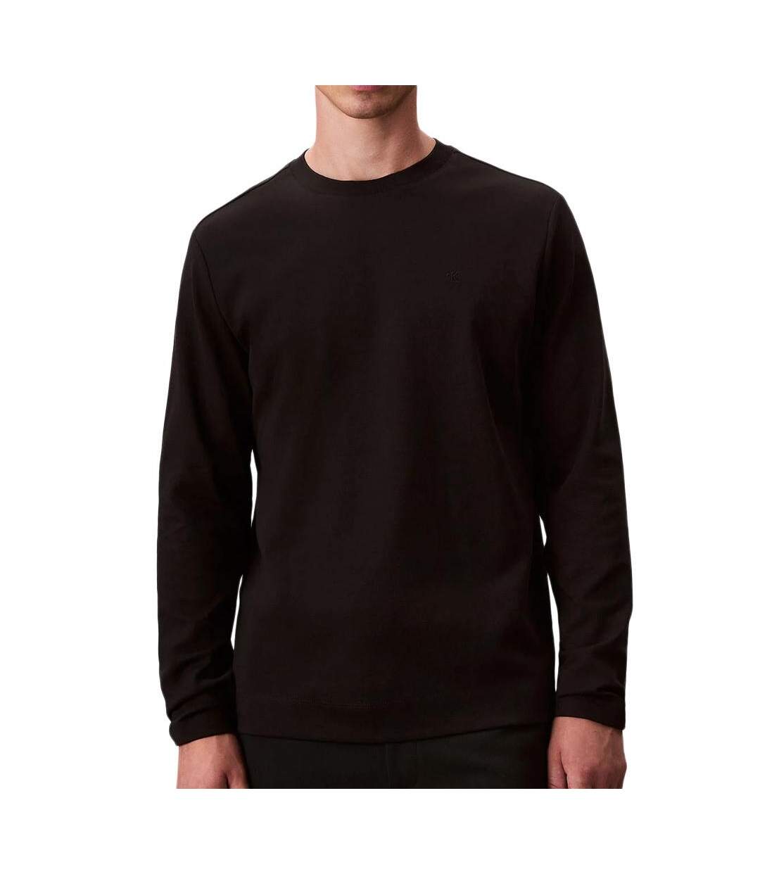 T-shirt manches longues noir homme calvin klein jeans luxe-1