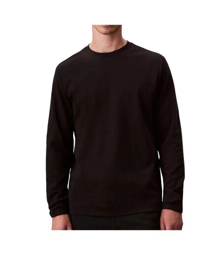 T-shirt manches longues noir homme calvin klein jeans luxe