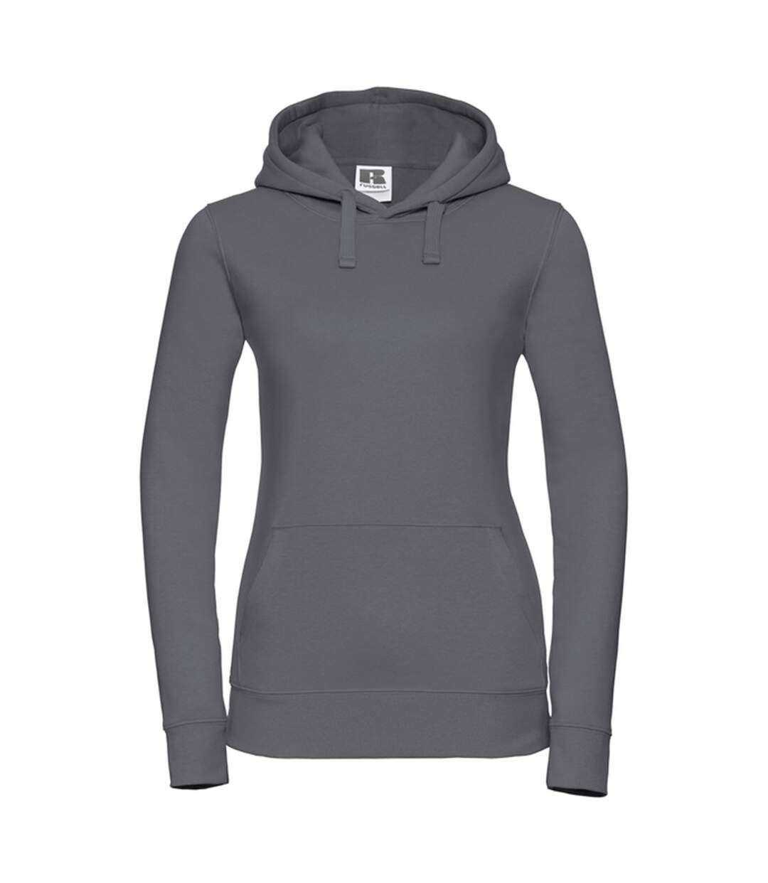 Sweat À Capuche Authentic Femme Gris Foncé Uni Russell-1