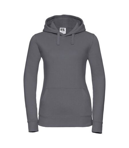 Sweat À Capuche Authentic Femme Gris Foncé Uni Russell