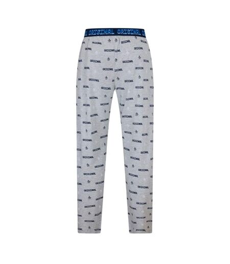 Bas De Pyjama Motif/style Texte Du Symbole Homme Gris Original Penguin