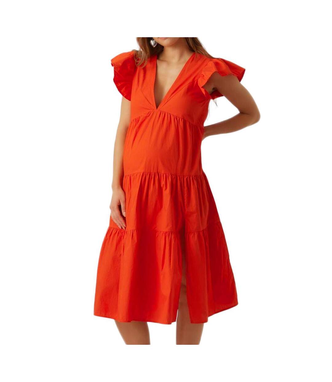 Robe de Grossesse Rouge Femme Vero Moda Maternity 20016026 - L-1