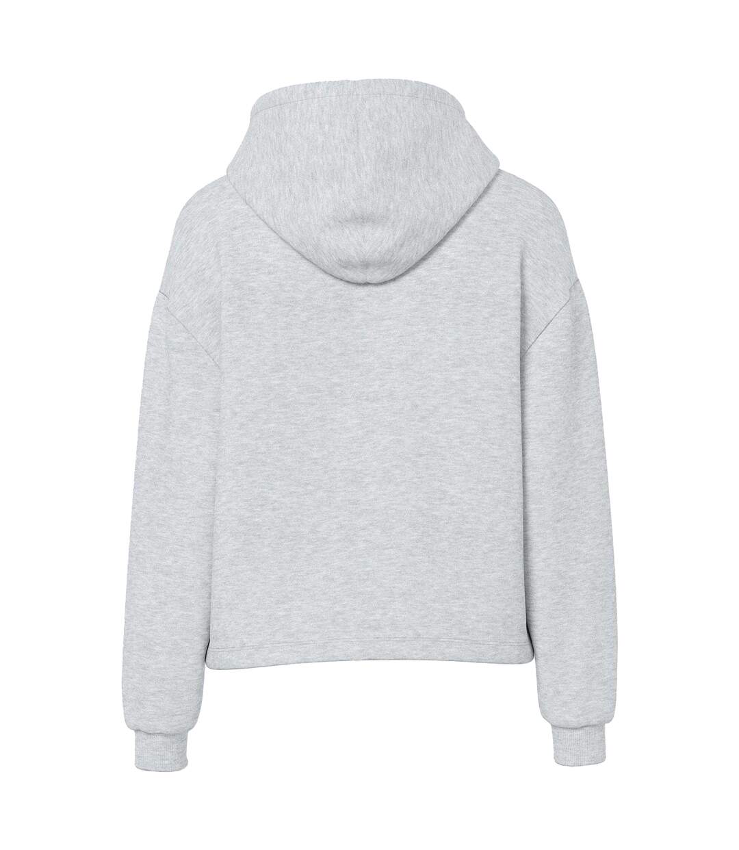 Womens/ladies Chilli Plain Long-sleeved Hoodie Light Grey Pieces-3