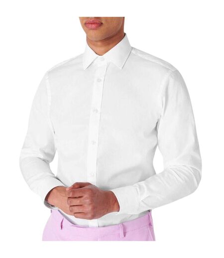 Chemise Manches Longues Homme Blanc Haines And Bonner