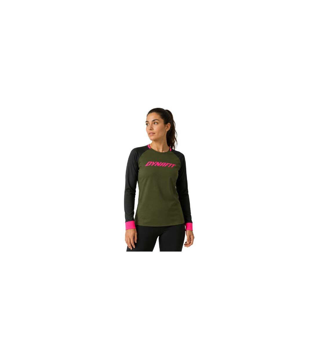 Body Manches Longues Raglan Femme Vert Mousse Dynafit-1