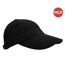 Lot de 2  casquettes unies adulte noir Result