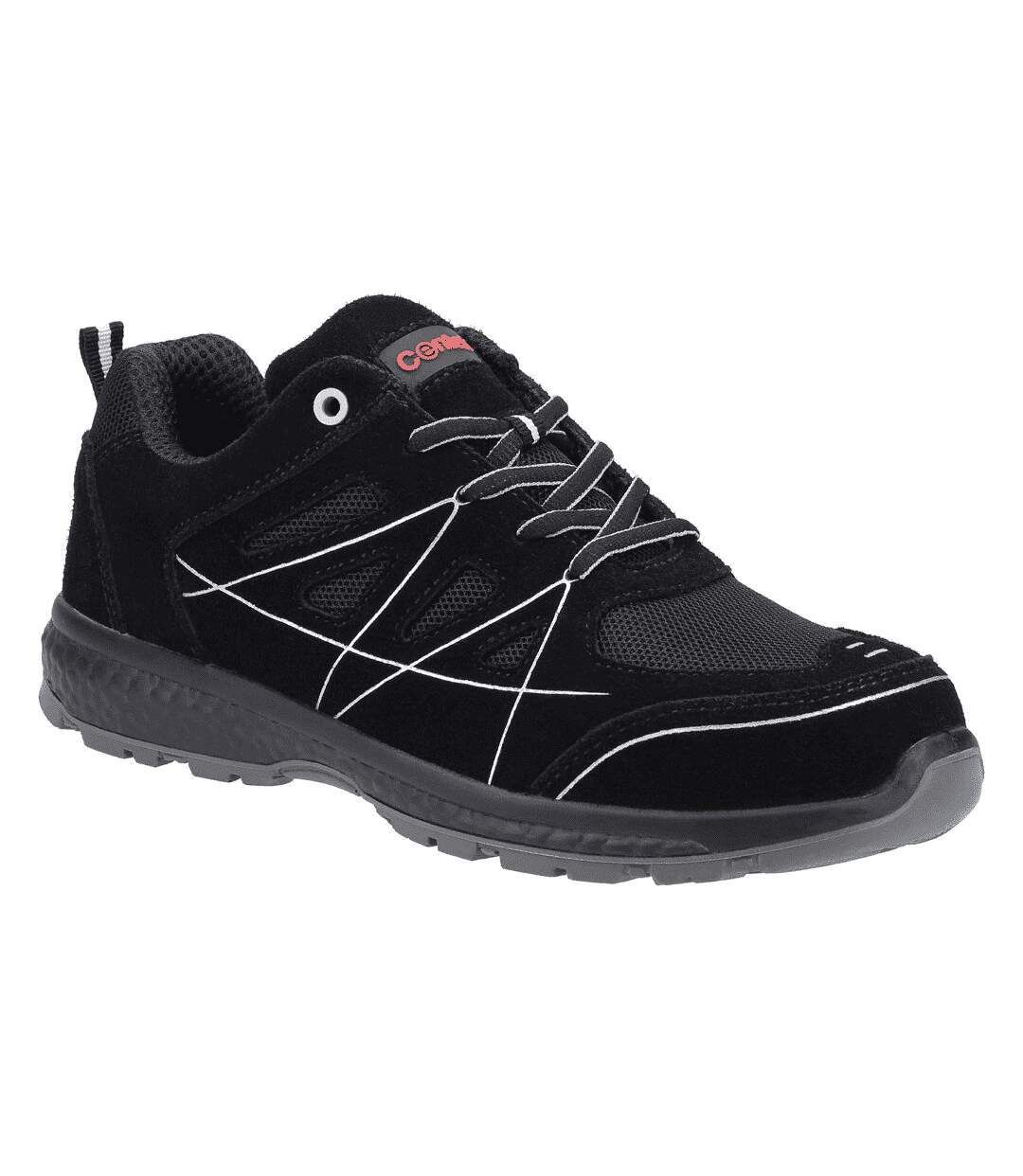 Mens suede safety shoes black Centek-1