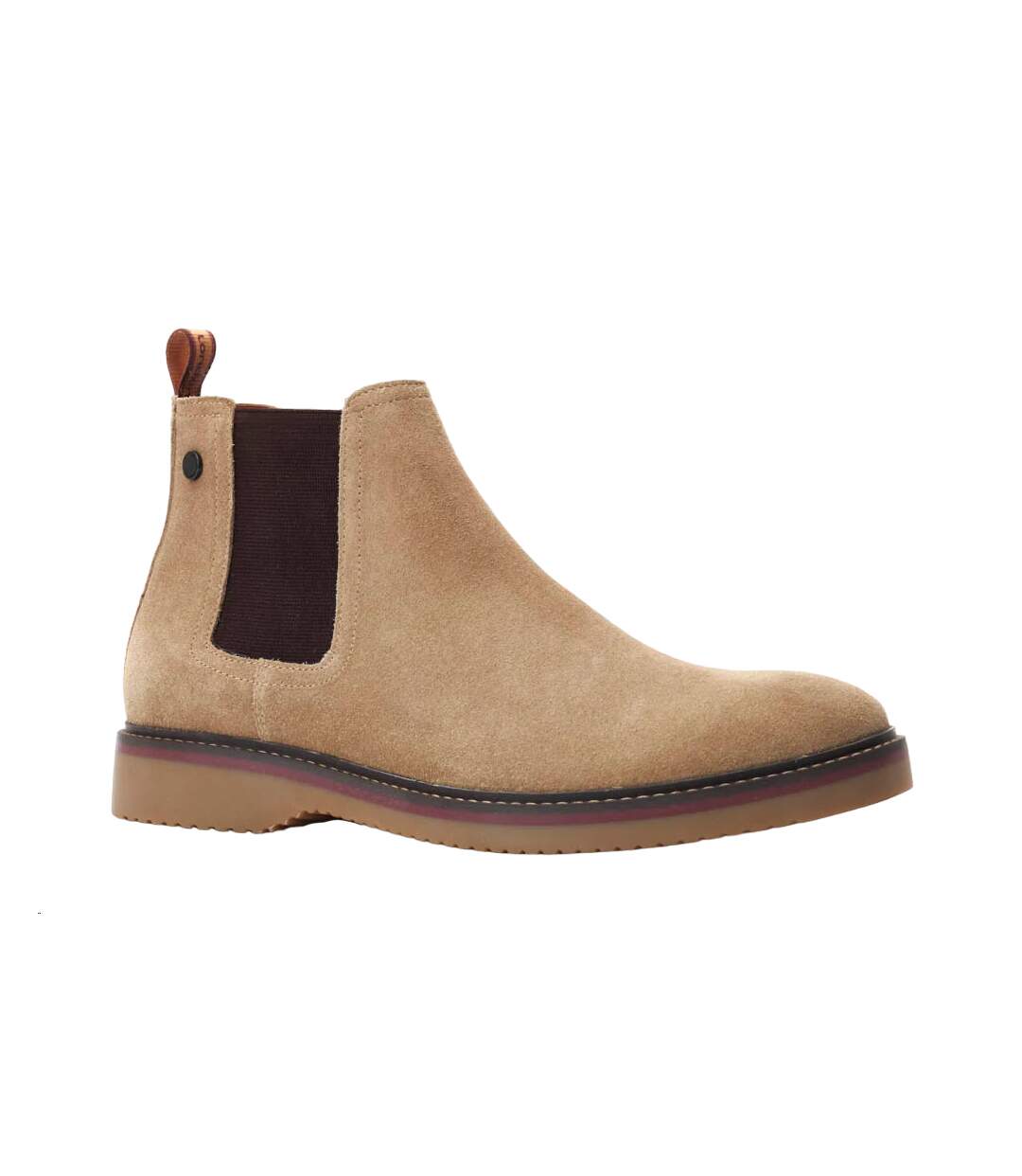 Bottines chelsea hooper homme beige sable Base London-1