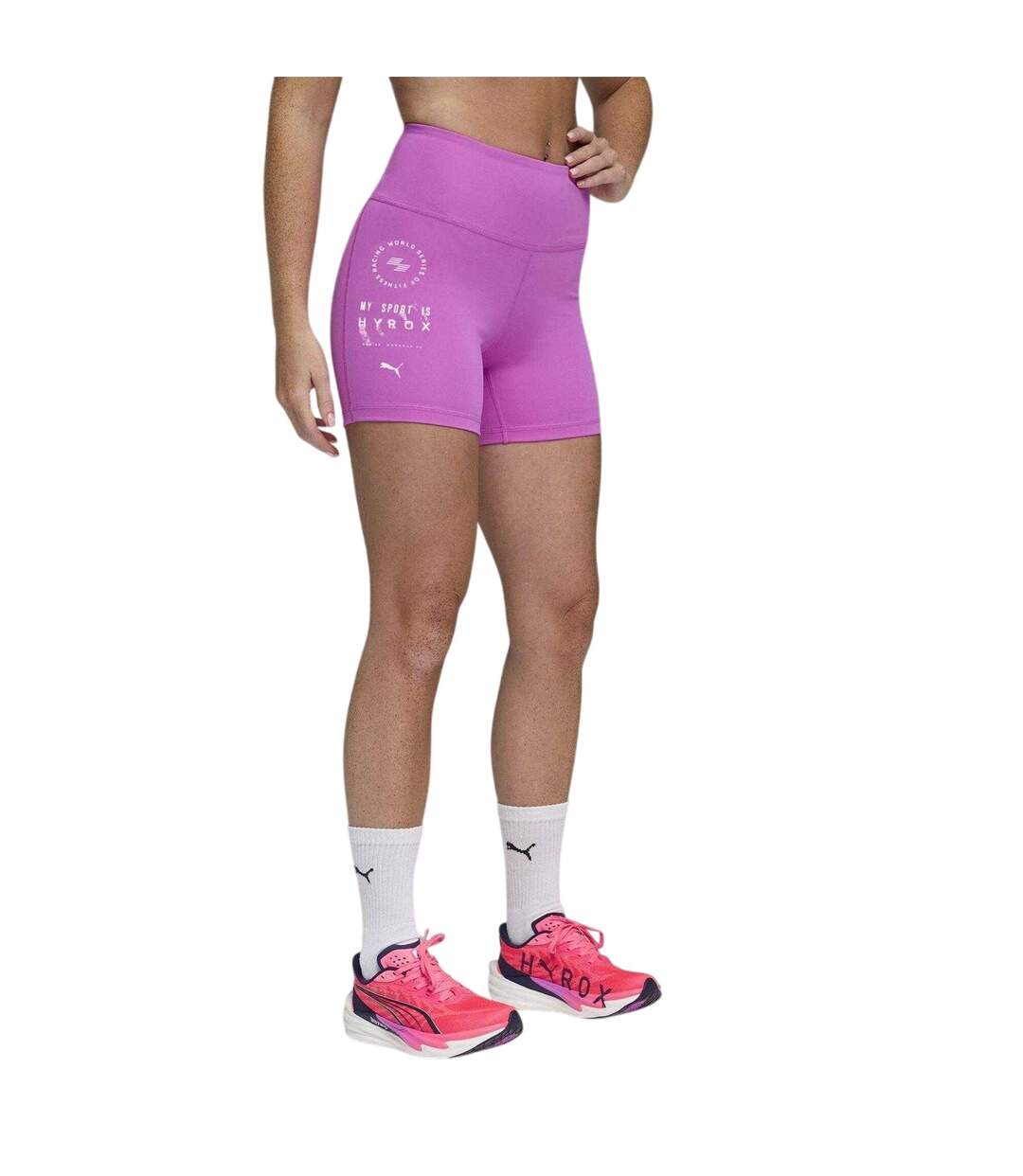 Womens/ladies Hyrox Essentials Shorts Orchid Puma-4