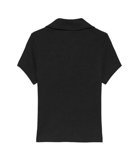 Polo noir femme tommy hilfiger slim dw0dw22326