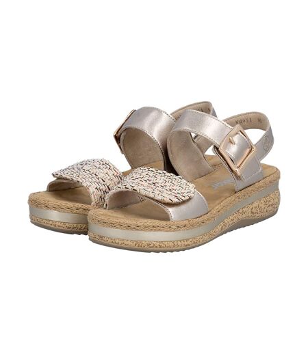 Sandales Compensés Cuir Rieker Rimo