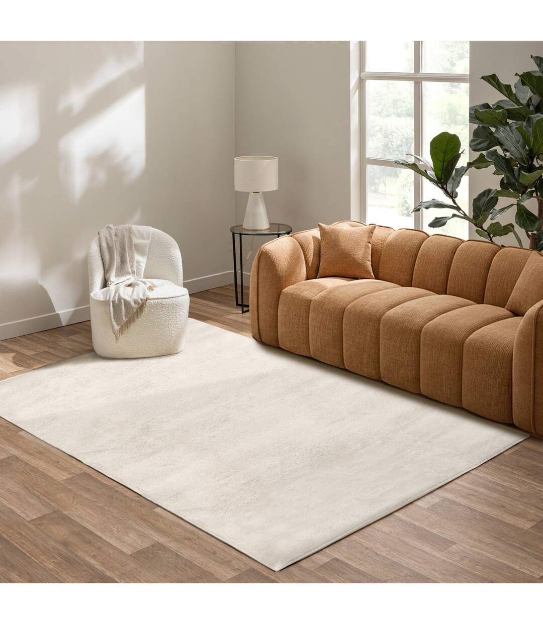 Tapis Frisé Uni Belluni 160x230cm Naturel-4