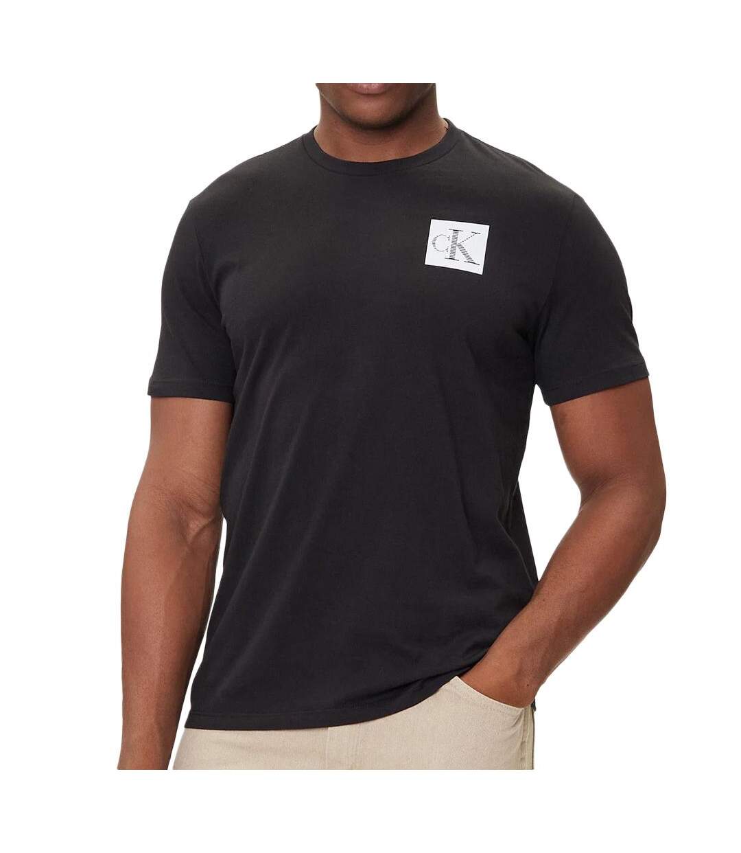 T-Shirt noir homme calvin klein jeans gradient-1