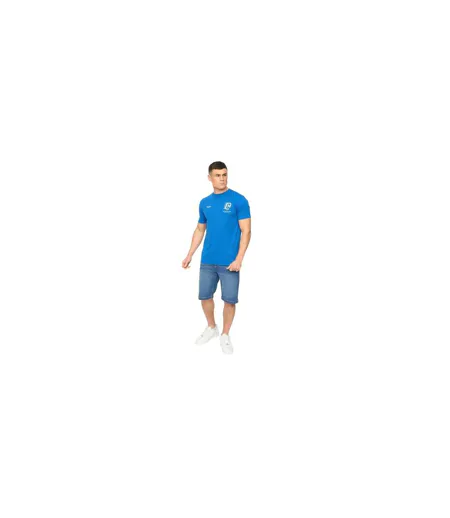 Mens Morville Cotton T-shirt Royal Blue Crosshatch