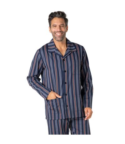 Pyjama long droit ouvert homme Popeline Eminence