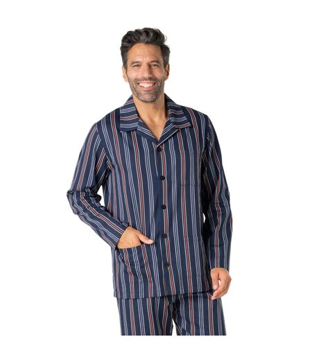 Pyjama long droit ouvert homme Popeline Eminence