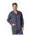 Pyjama long droit ouvert homme Popeline Eminence-1