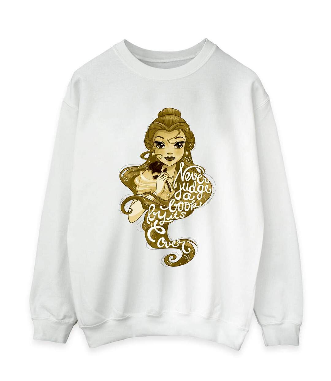 Disney Femme/Les femmes Beauty And The Beast Never Judge Sweatshirt (Blanc) - UTBI10445-1