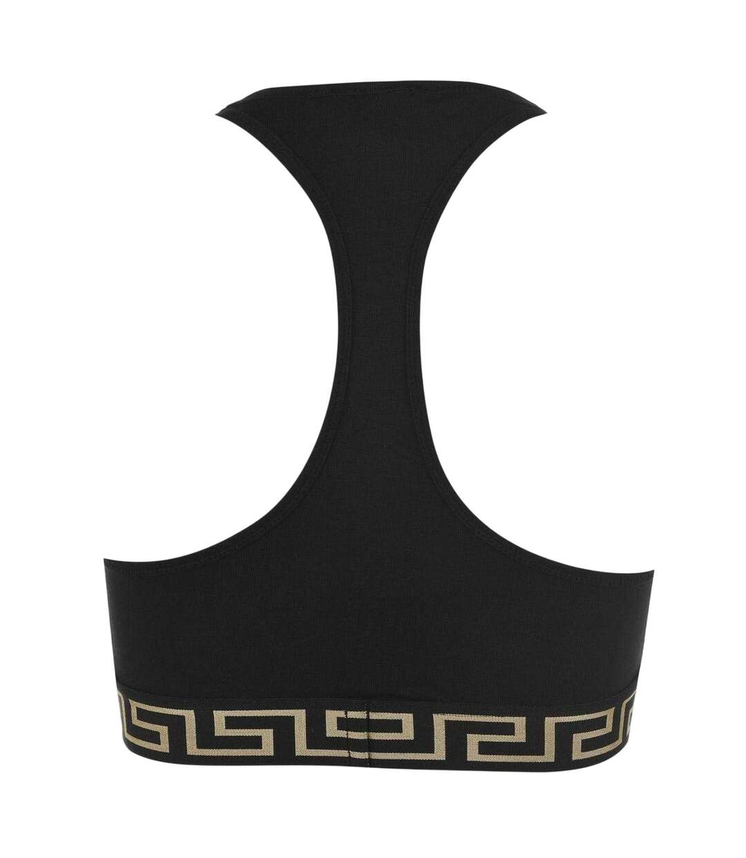 Womens/ladies Greek Key Sports Bra Black Versace-3