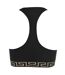 Womens/ladies Greek Key Sports Bra Black Versace-3