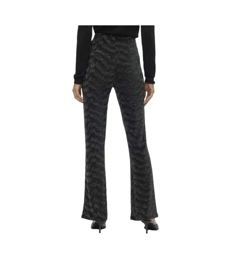 Pantalon noir/argenté femme vero moda lucy hw glitter