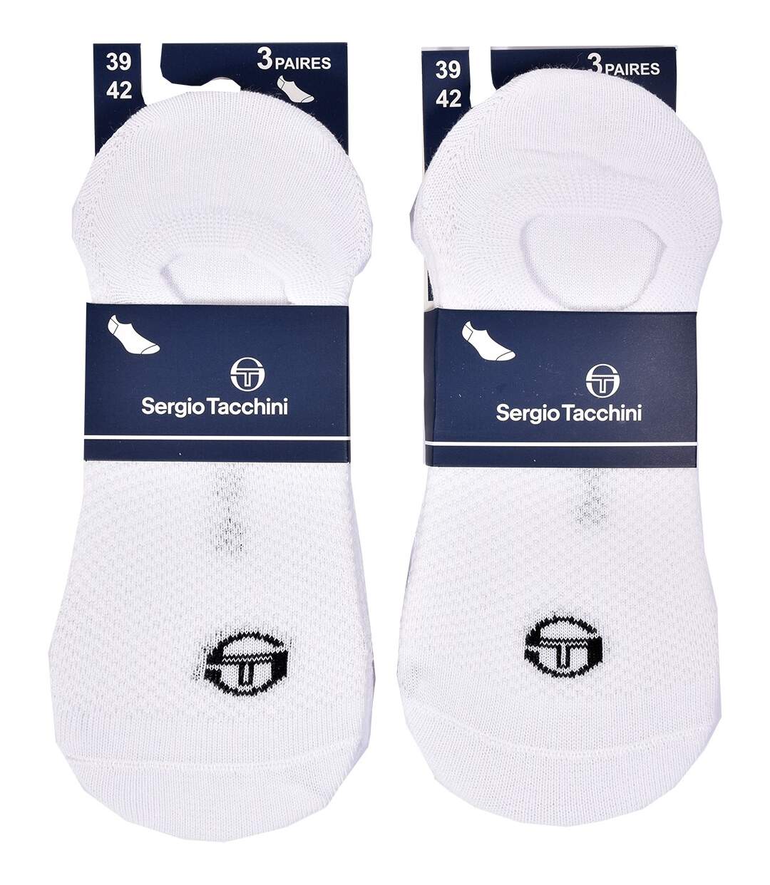 Chaussettes Sergio Tacchini Pack de 6 Paires Footies TACCHINI Blanc-2