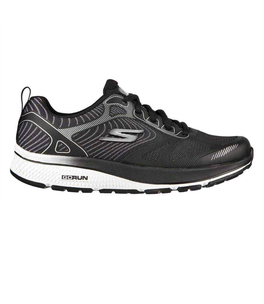 Baskets Gorun Consistent Femme Noir Argenté Skechers-1