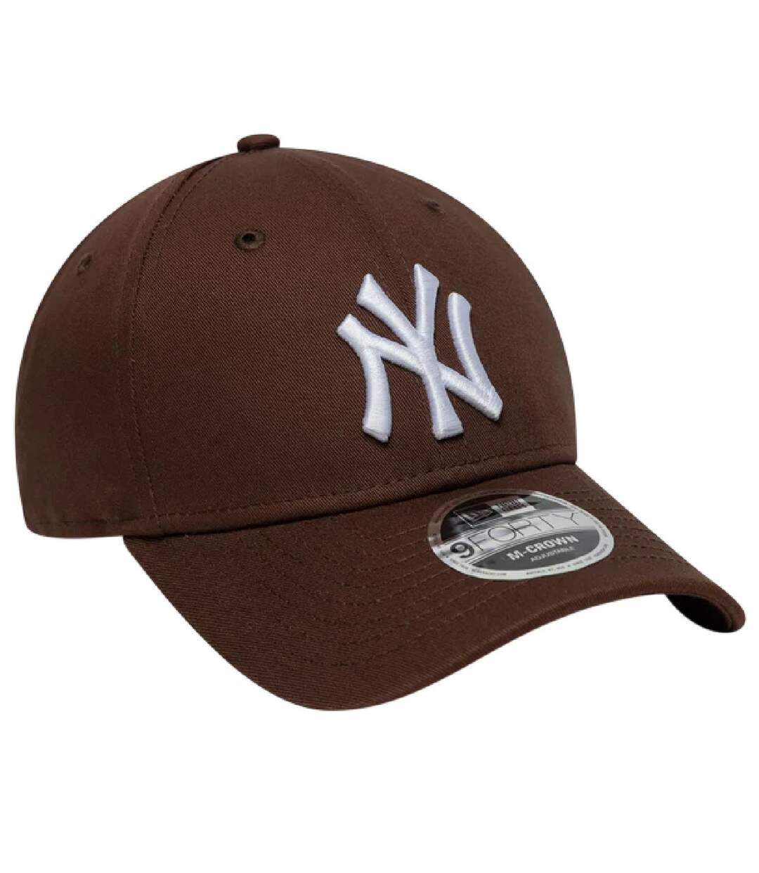 Embroidered Logo Adjustable Baseball Cap Brown White New Era-1