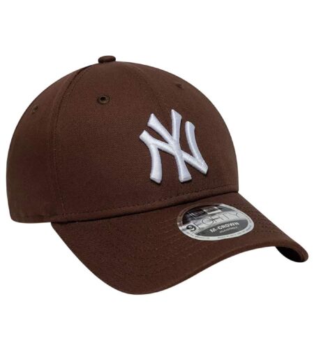 Embroidered Logo Adjustable Baseball Cap Brown White New Era