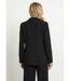 Veste blazer unie coupe droite col tailleur-2