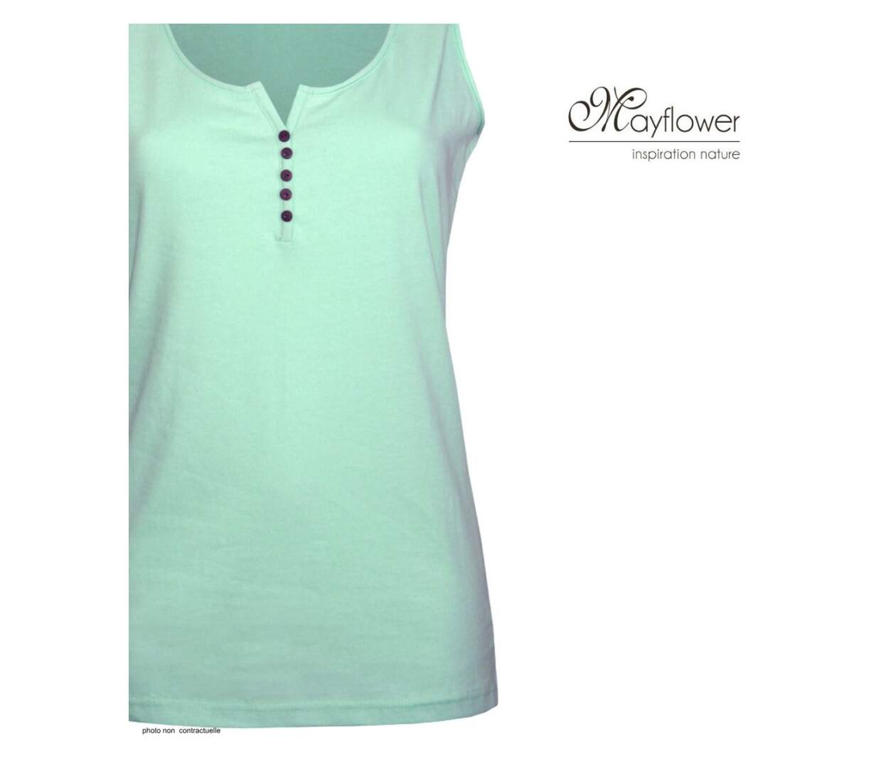 MAYFLOWER DACCA4 - Débardeur pour femme en coton bio : le confort d'une maille douce et écoresponsable-4