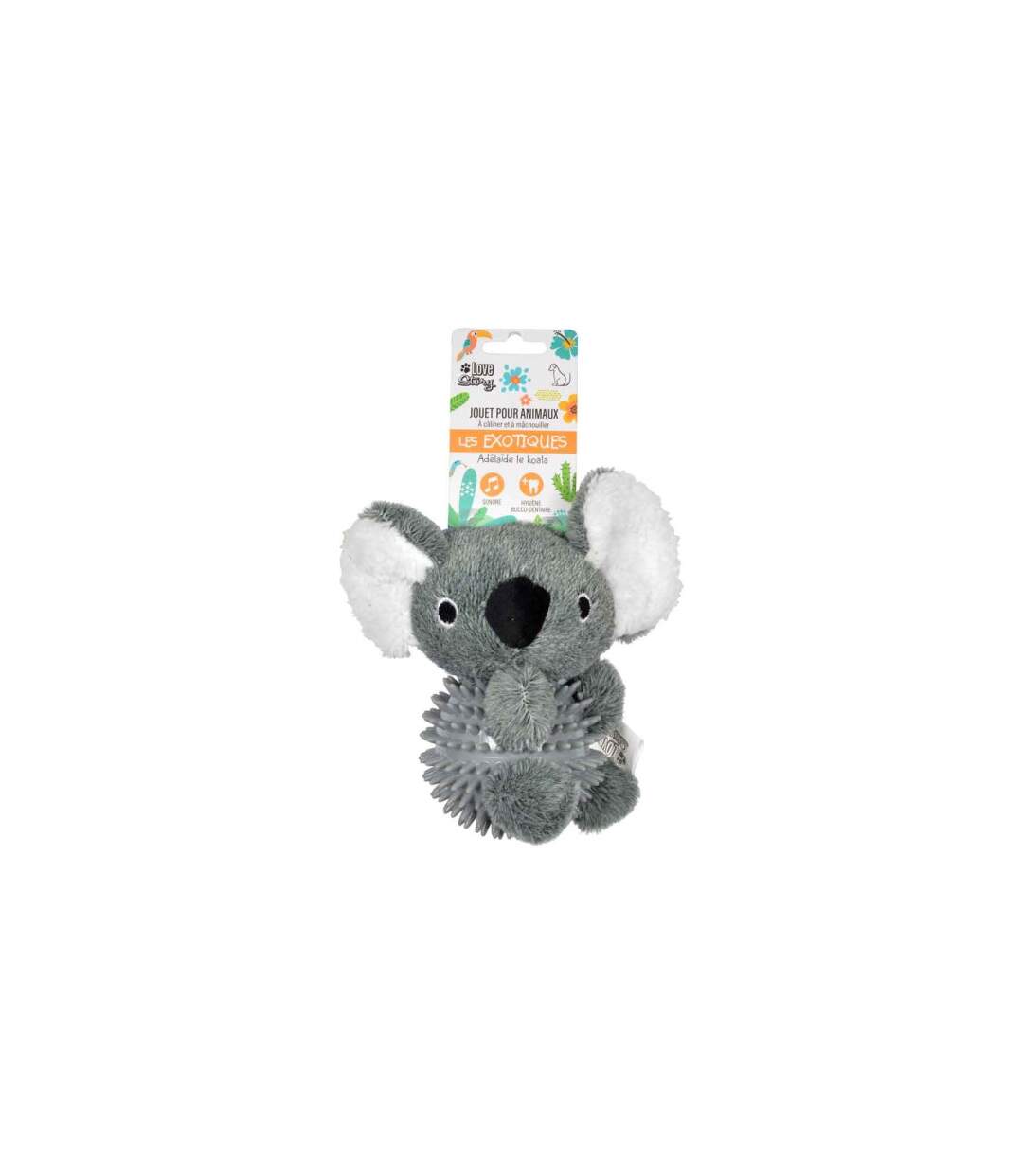 Jouet pour Chien Sonore Adelaïde le Koala 16cm Gris-3