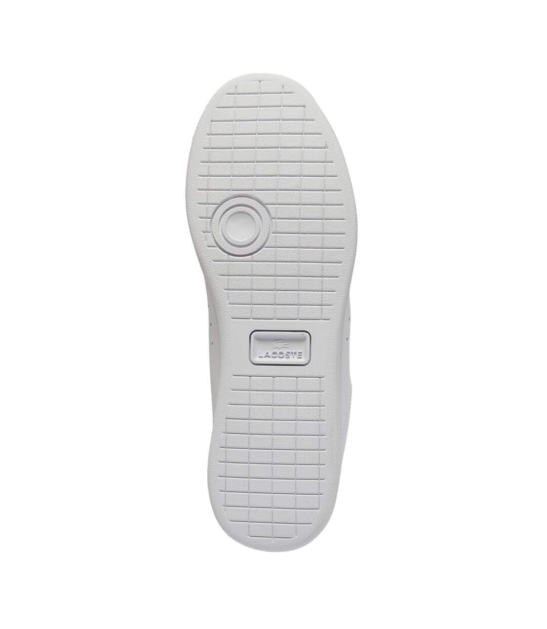 Mens Carnaby Leather Flat Trainers White Lacoste-4