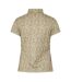 Womens/ladies Hexagon Short-sleeved Golf Polo Shirt Beige Puma-2