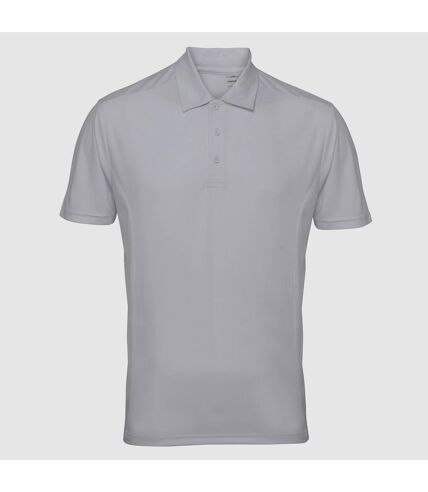 Tri Dri Mens Panelled Short Sleeve Polo Shirt (White)