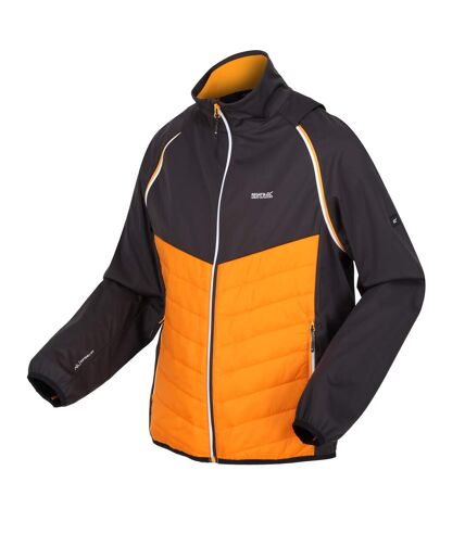 Regatta Mens Steren Hybrid Soft Shell Jacket (Orange Pepper/Ash)