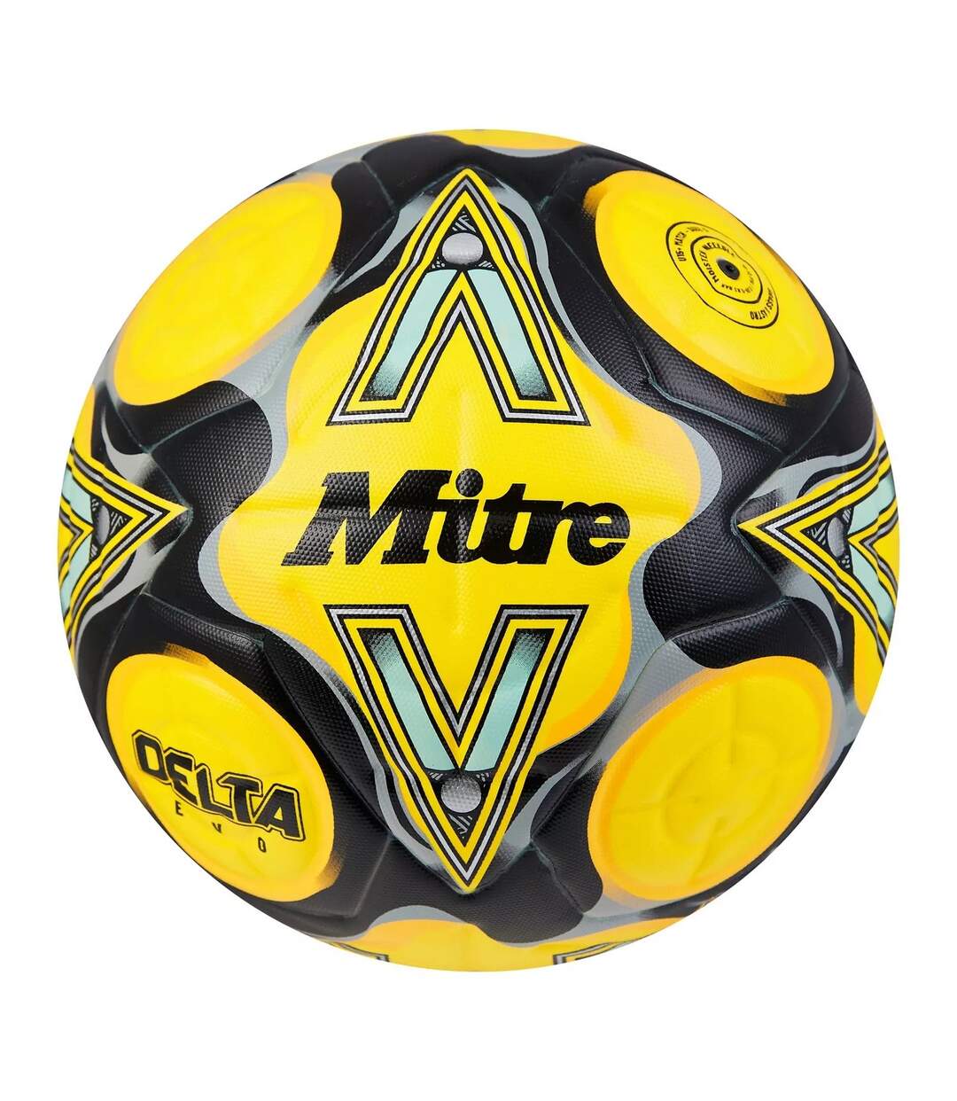 Ballon de foot delta evo taille 5 jaune / noir / gris Mitre-1