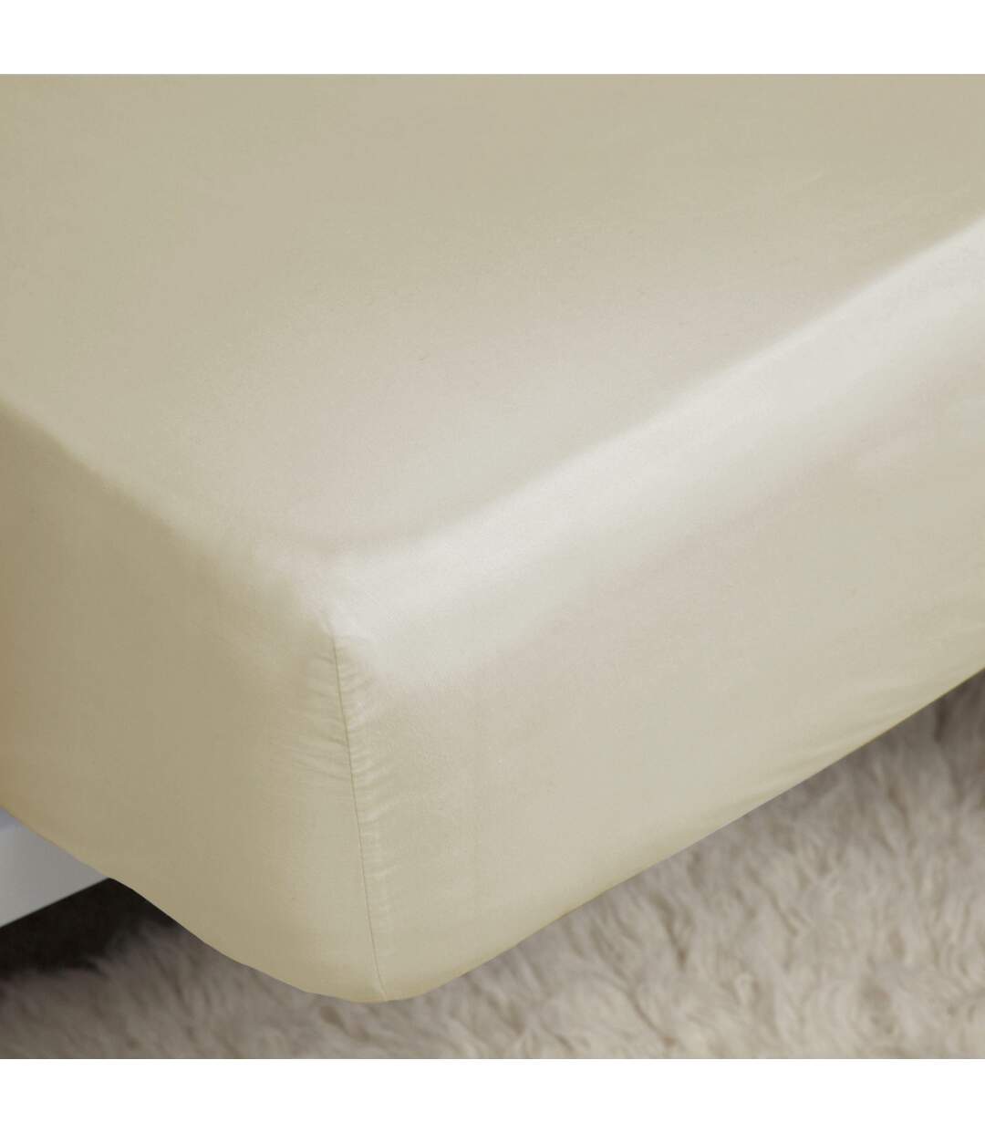 Drap-housse easycare percale extra deep crème Belledorm