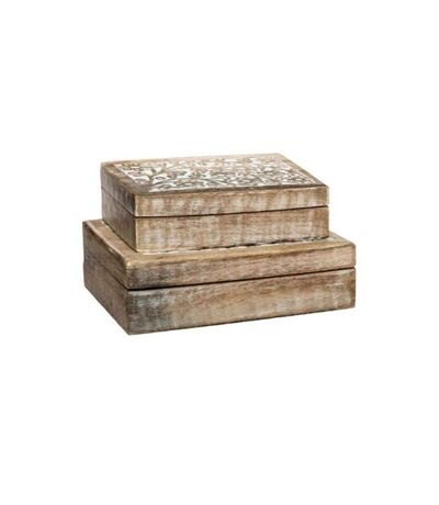Lot de 2 Boîtes de Rangement Ritual 25cm Naturel