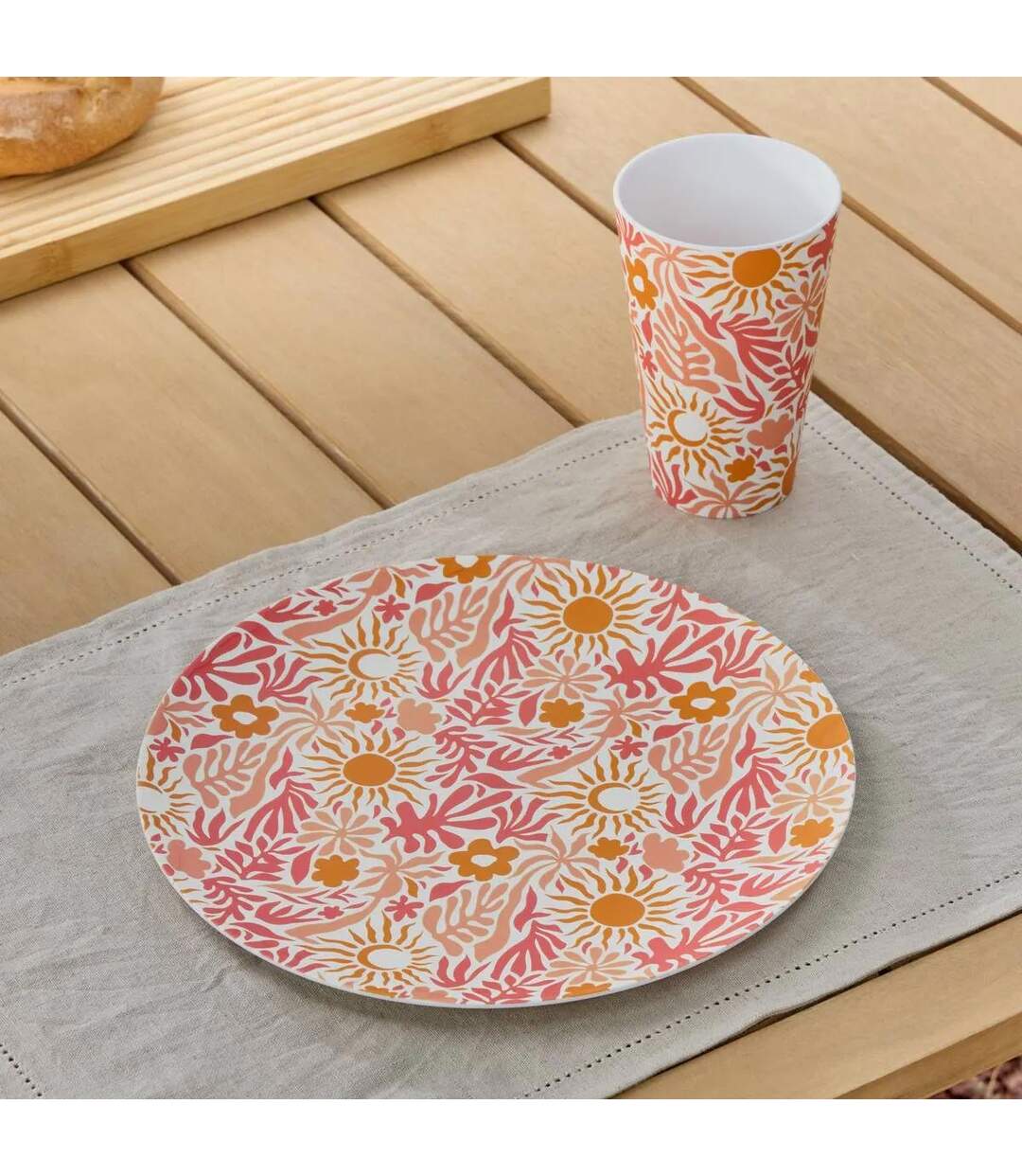 Lot de 6 Assiettes Réutilisables Soléa 25cm Multicolore-3