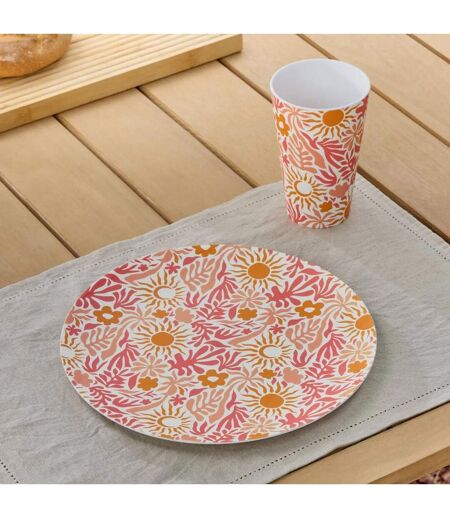 Lot de 6 Assiettes Réutilisables Soléa 25cm Multicolore