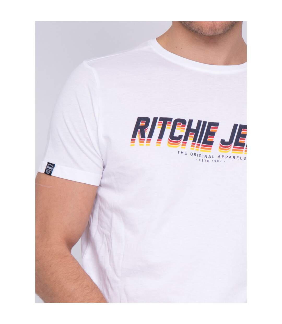 T-shirt col rond pur coton NOHAN-3