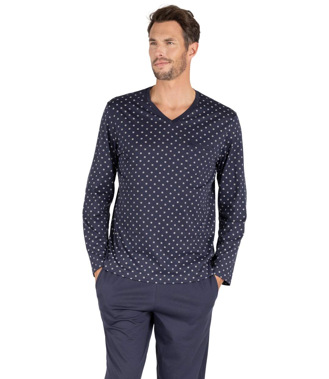 Pyjama long homme Mercerisé Eminence-1
