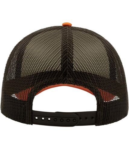 Casquette trucker rapper adulte blanc / vert sombre / orange Atlantis